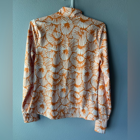 Tommy Bahama Golf orange white full zip long sleeve stretch athletic top sz L - Picture 6 of 6